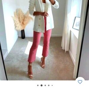 Zara pants ,size XS ,red and white